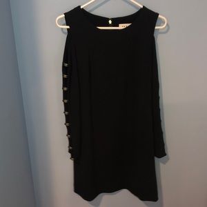 DKNY dress with gold detailing on arms